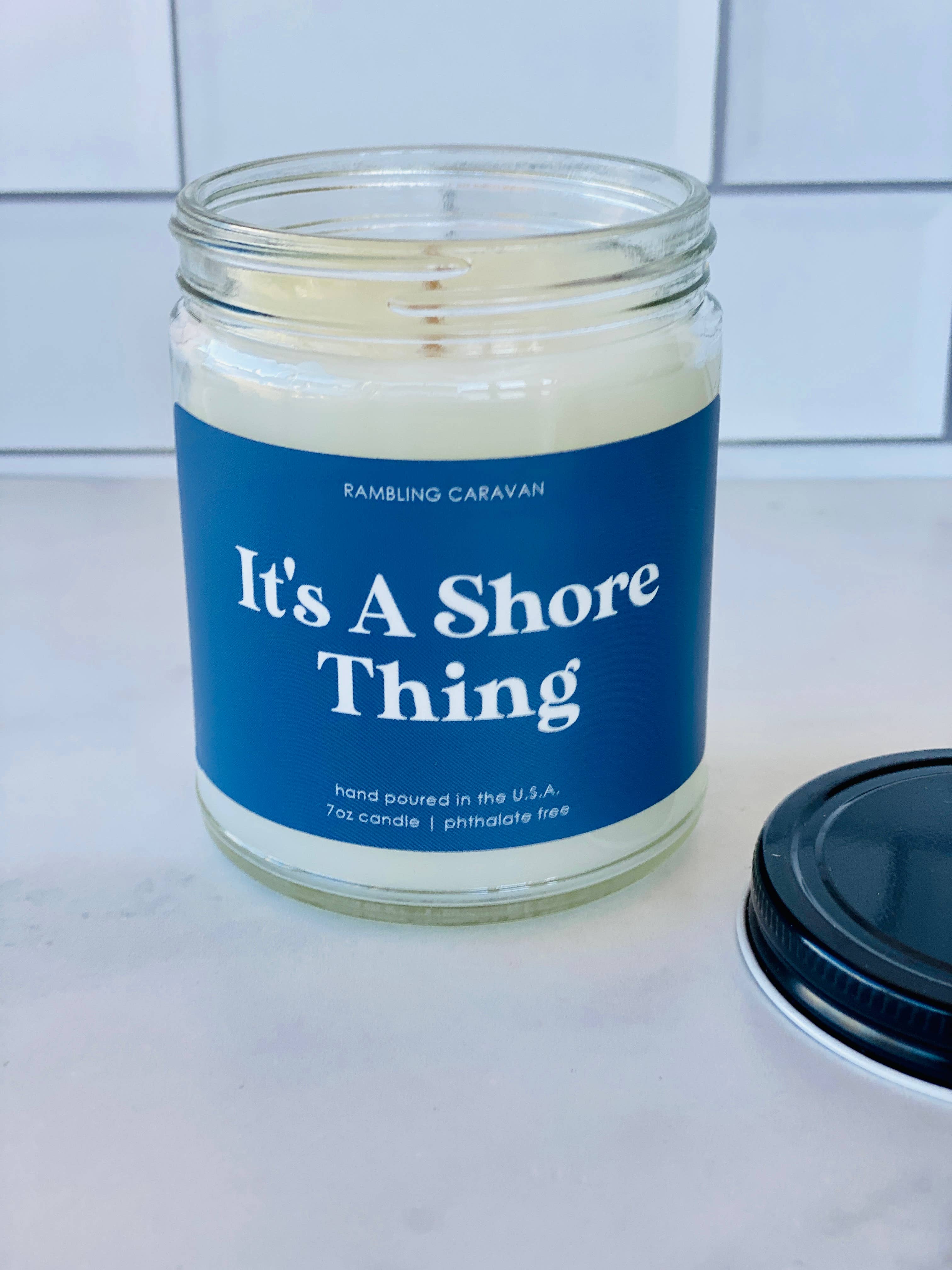 Classic Blue It's A Shore Thing Candle for wholesale on Faire2