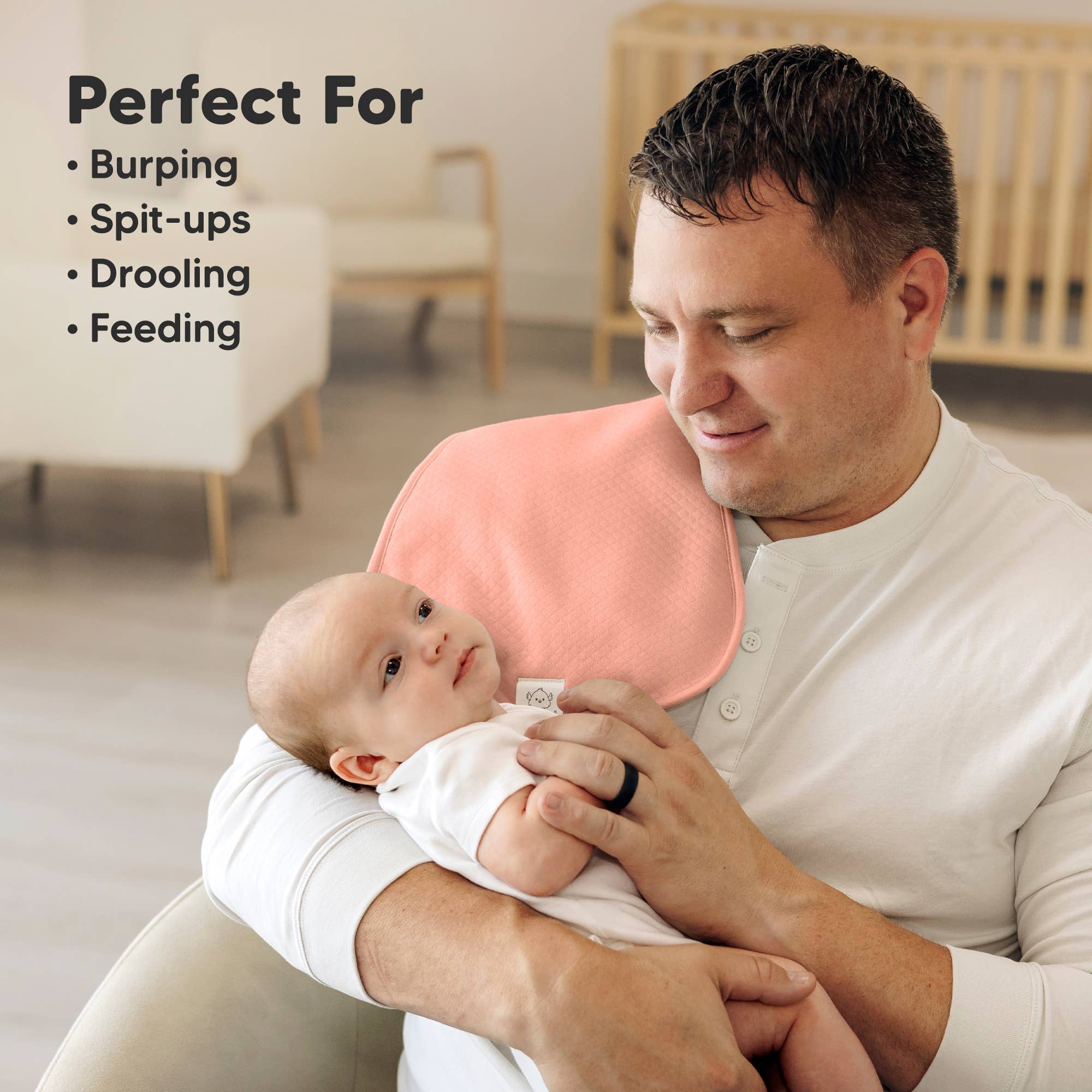 Dämpad pastell 5-pack Quin Baby Burp-dukar, mjuka burpdukar för spädbarn för wholesale på Faire4