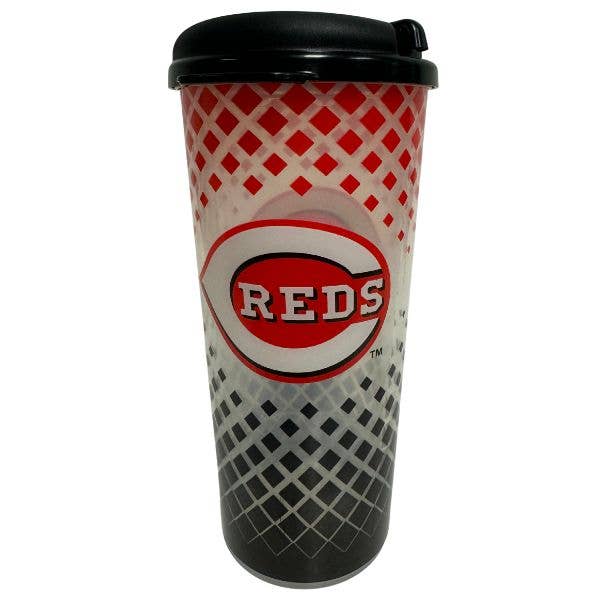 Cincinnati Reds Tumblers - 24OZ Grid Style - Double Walled for wholesale by St. Louis Wholesale LLC