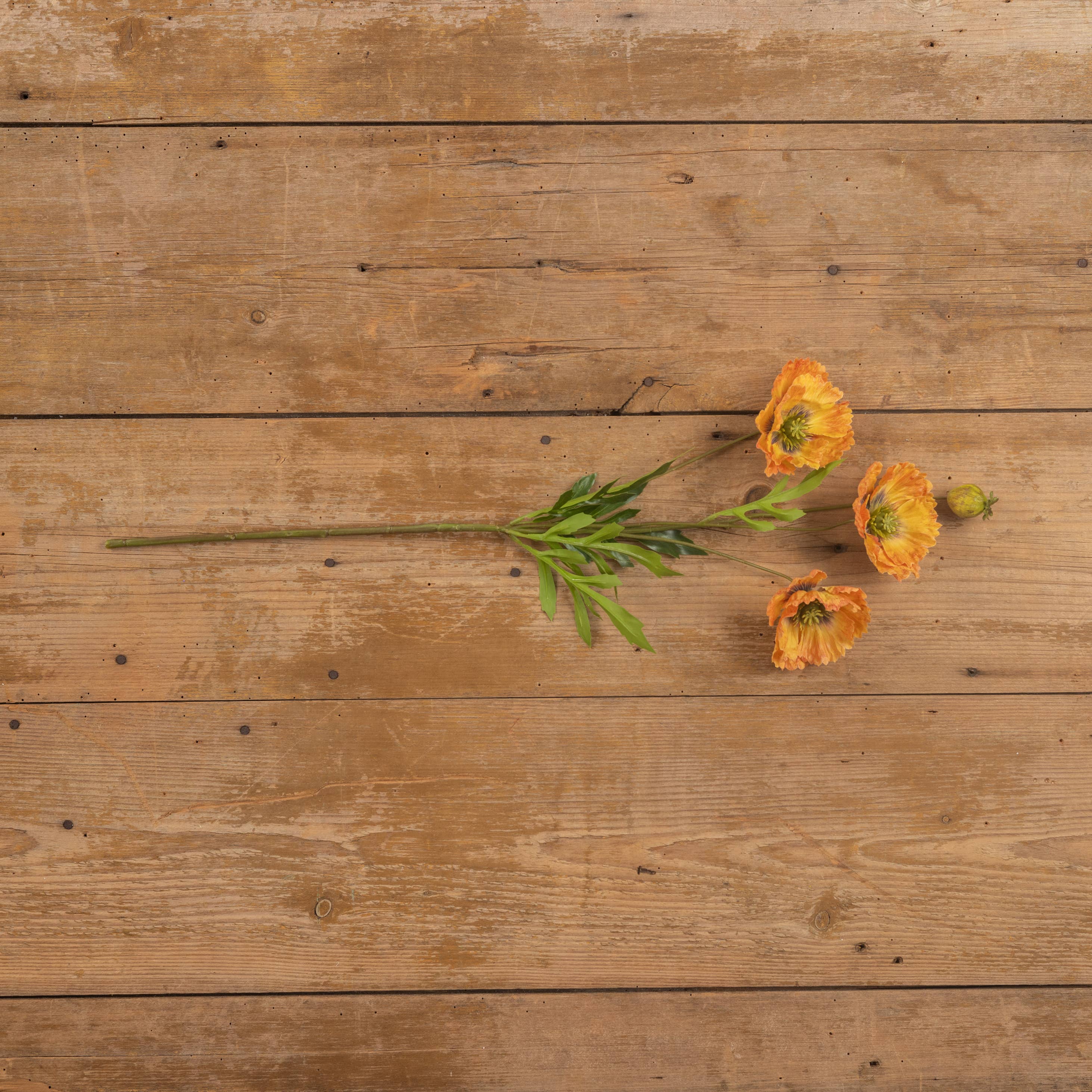 Ragon House - Wholesale Artificial Flowers - 27" ORANGE POPPY SPRAY2