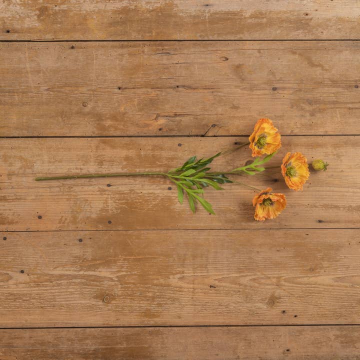 Ragon House - Wholesale Artificial Flowers - 27" ORANGE POPPY SPRAY2