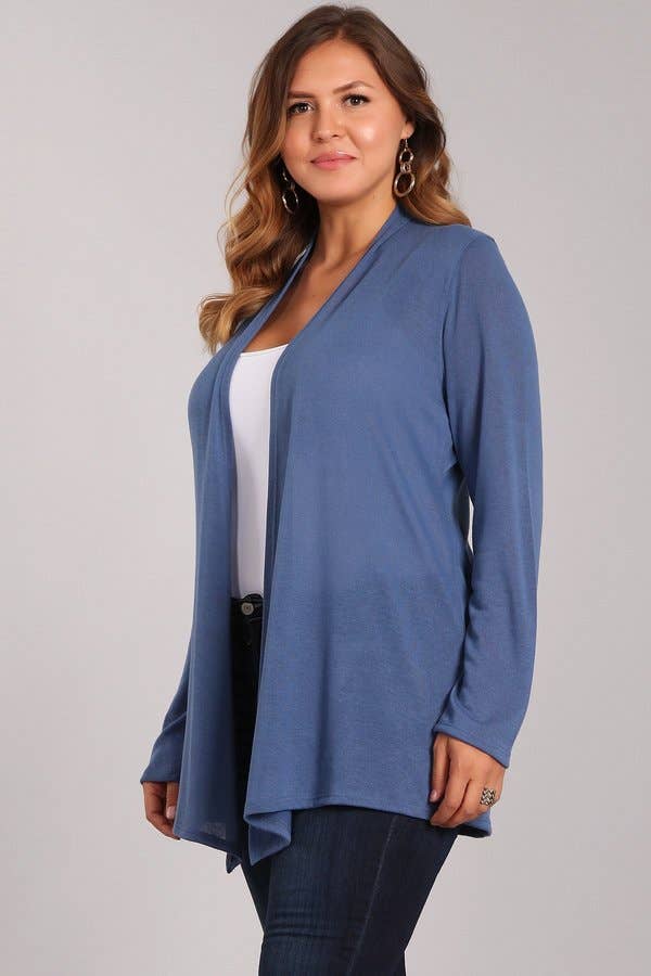 Chris & Carol Apparel - Wholesale Cardigan - Women's - X9029-140 Essential Plus Size Knit Cardigan24
