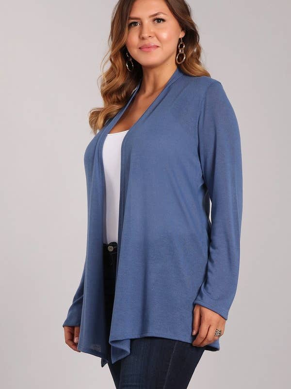 Chris & Carol Apparel - Wholesale Cardigan - Women's - X9029-140 Essential Plus Size Knit Cardigan24