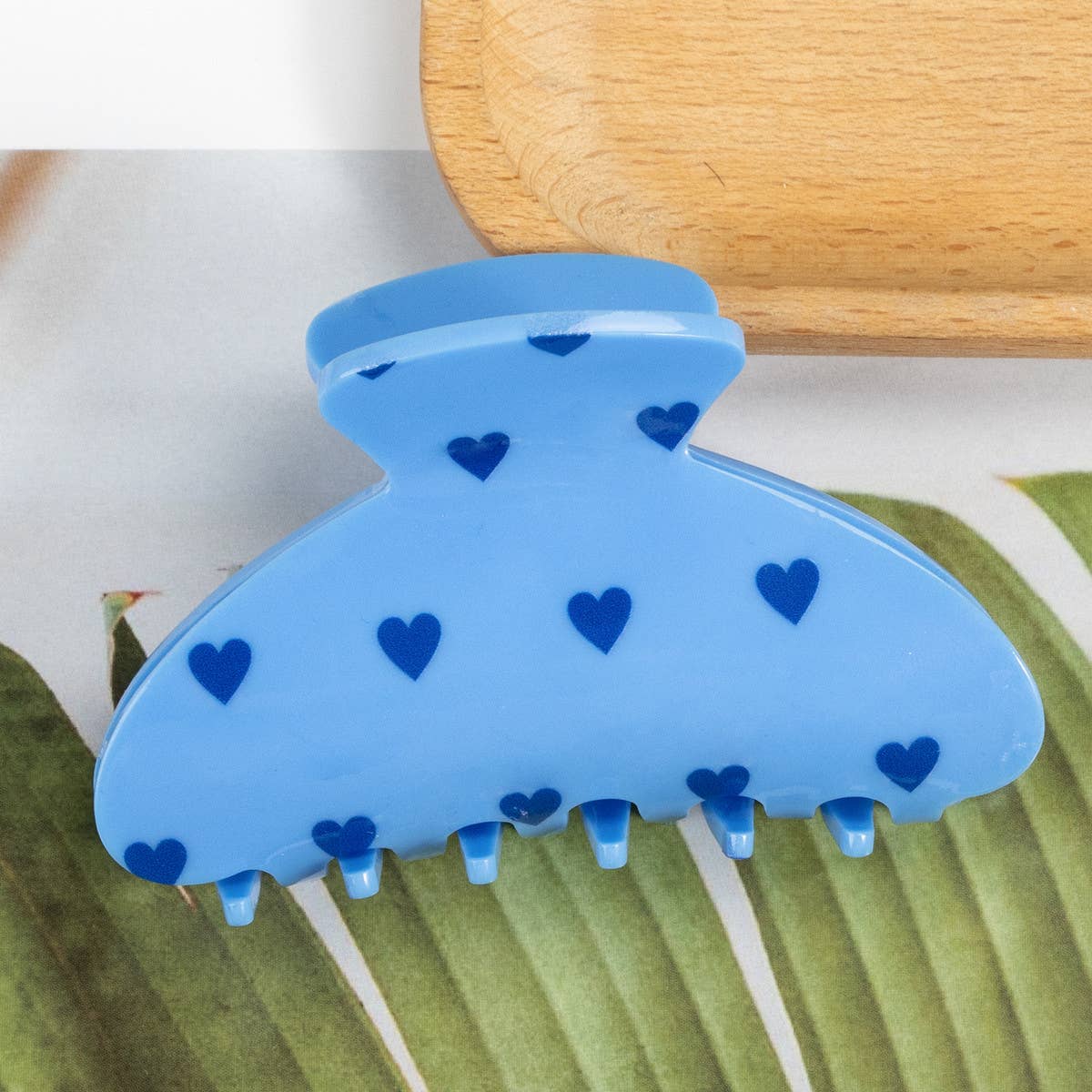 ACCITY - Wholesale Hair Clip - Women's - Mini Heart Acrylic Hair Claw,Creative Print Clip_CWAHA06781