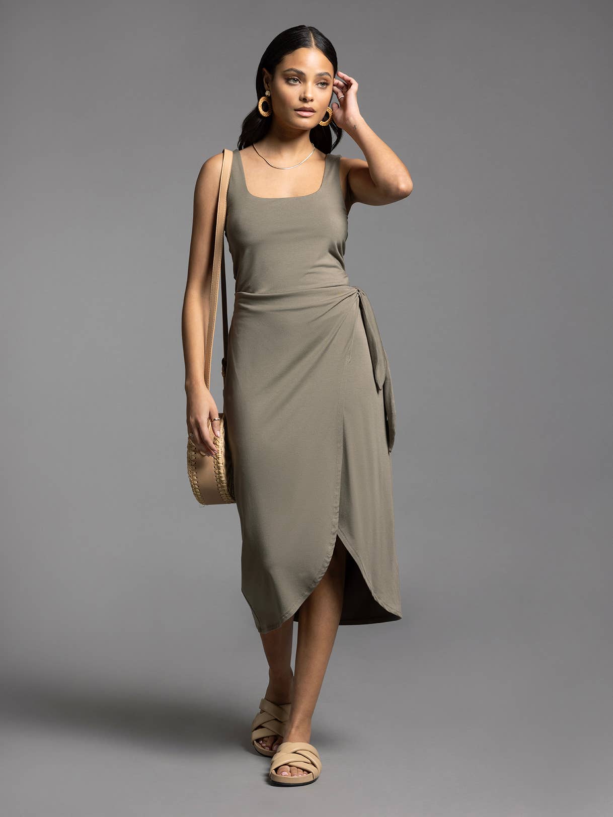 Weekend Los Angeles - Wholesale Dress - Women's - Ties Waist Wrap Dress - AUBRIELLE DRESS8