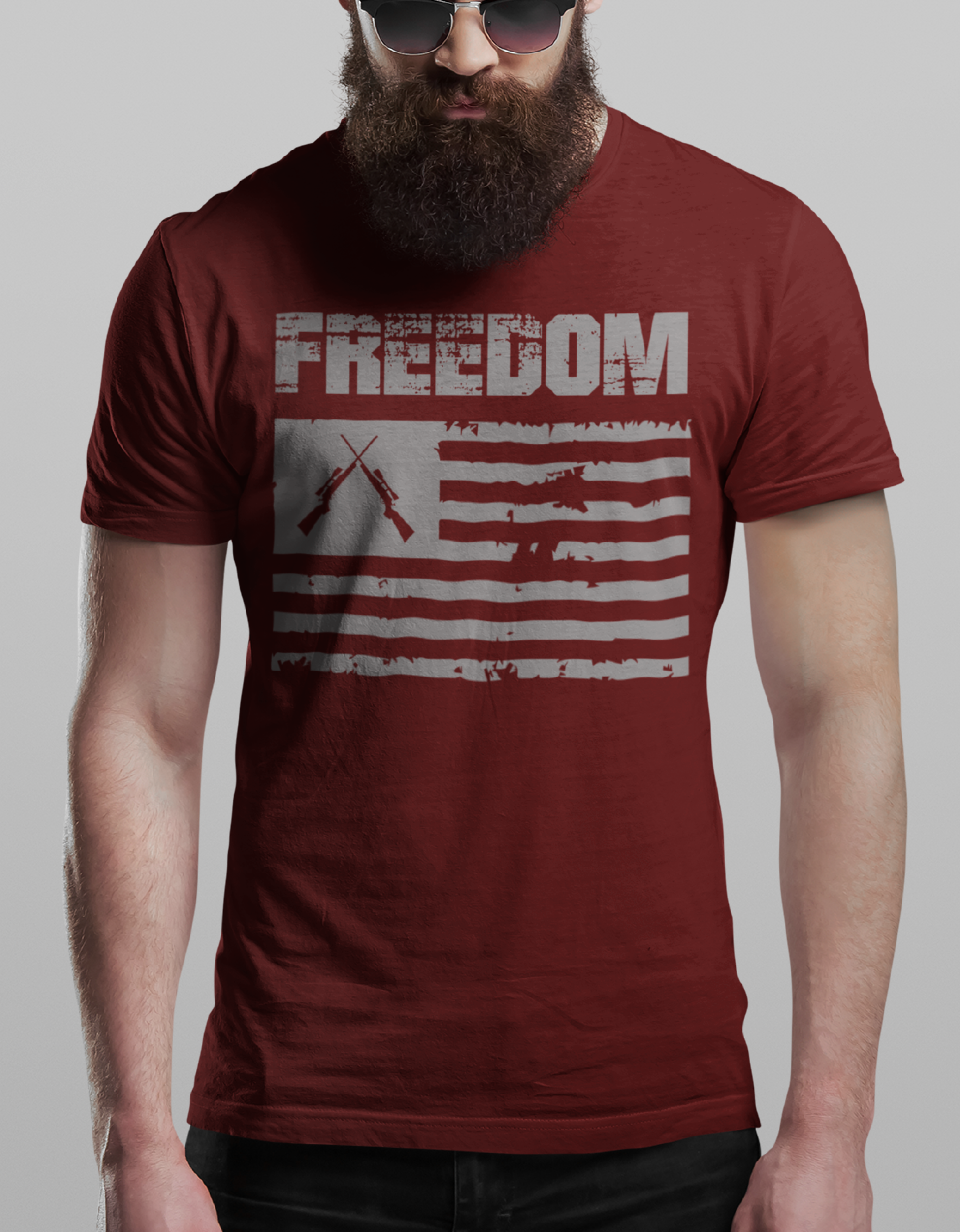 Hunt Hook Eat - Wholesale Screen Printed T-Shirt - Men's - Freedom Tee2