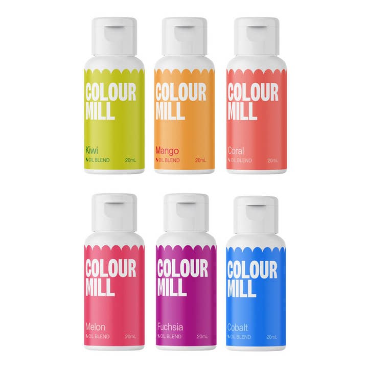Colour Mill Oil-Blend Food Coloring, 20 Milliliters, Tropical Pack for wholesale by Cake Supply Imports