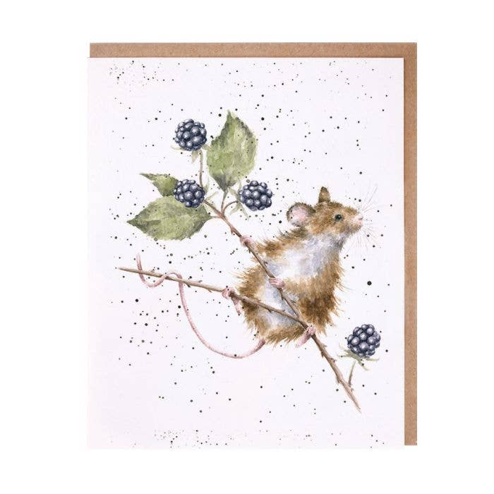 Brambles with Mouse High-Quality Everyday Greeting Card for wholesale by Wrendale Designs