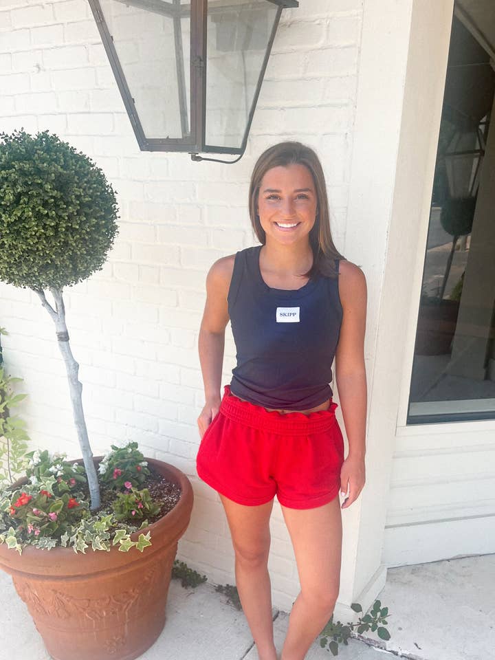 Logo Tank in Navy for wholesale by Skipp The Brand