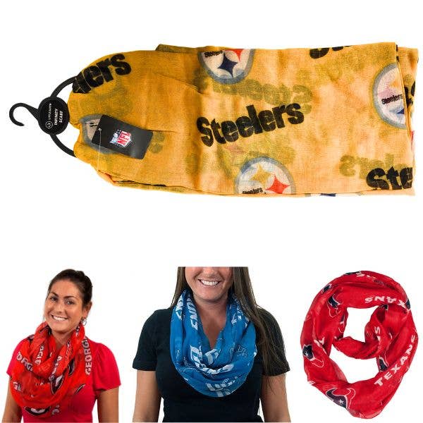 Pittsburgh Steelers Gear - Shear Infinity Team Scarves for wholesale by St. Louis Wholesale LLC