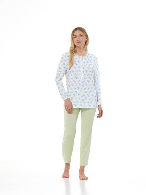 Pyjama met lange mouwen, lange broek, Serafino Lq174988 voor wholesale door Linclalor S.P.A.