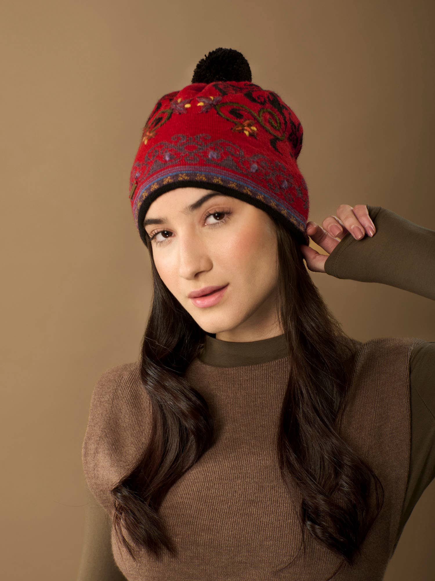 WUAMAN - Alpaca - Wholesale Beanie - Women's - Sofia Alpaca Hat | Hand Embroidery | Fall1