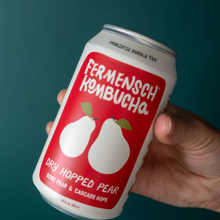 Fermensch Kombucha - Wholesale Kombucha - *DRY-HOPPED PEAR* Kombucha - 24-Can Case