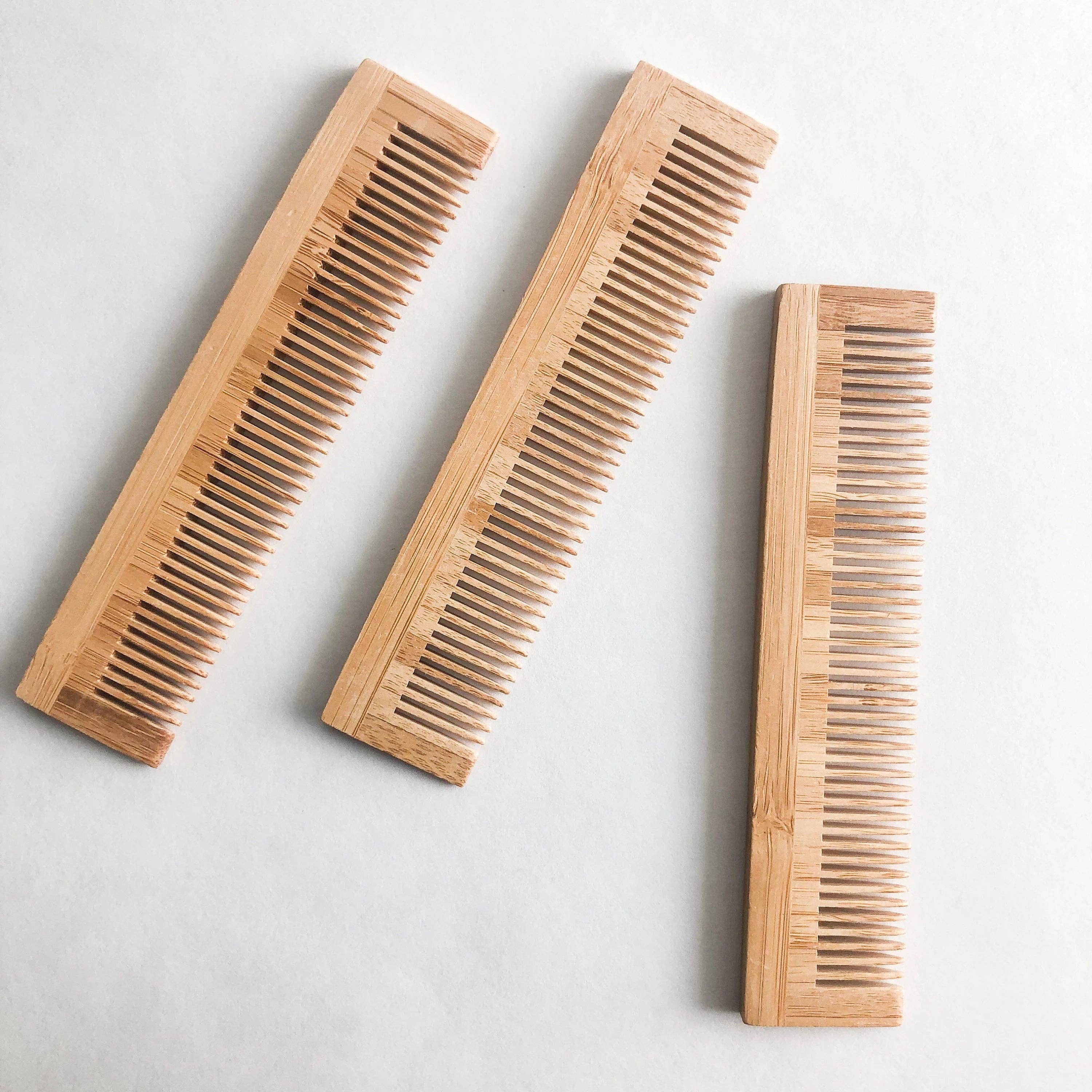 Smile Boutiques - Vente Peigne/brosse à cheveux - Peigne naturel en bambou - Biodégradable et sans plastique2