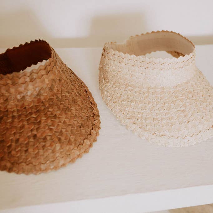 Village Thrive - Wholesale Visor - Women's - Rattan Sun Visor in Amber5
