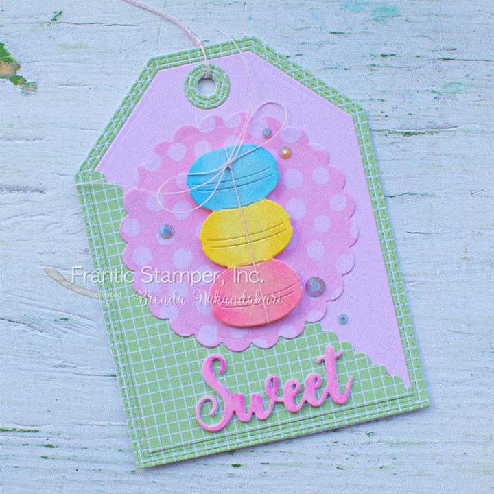 Ecstasy Crafts Distributing - Wholesale Craft Supplies - Frantic Stamper Precision Die - Macarons1