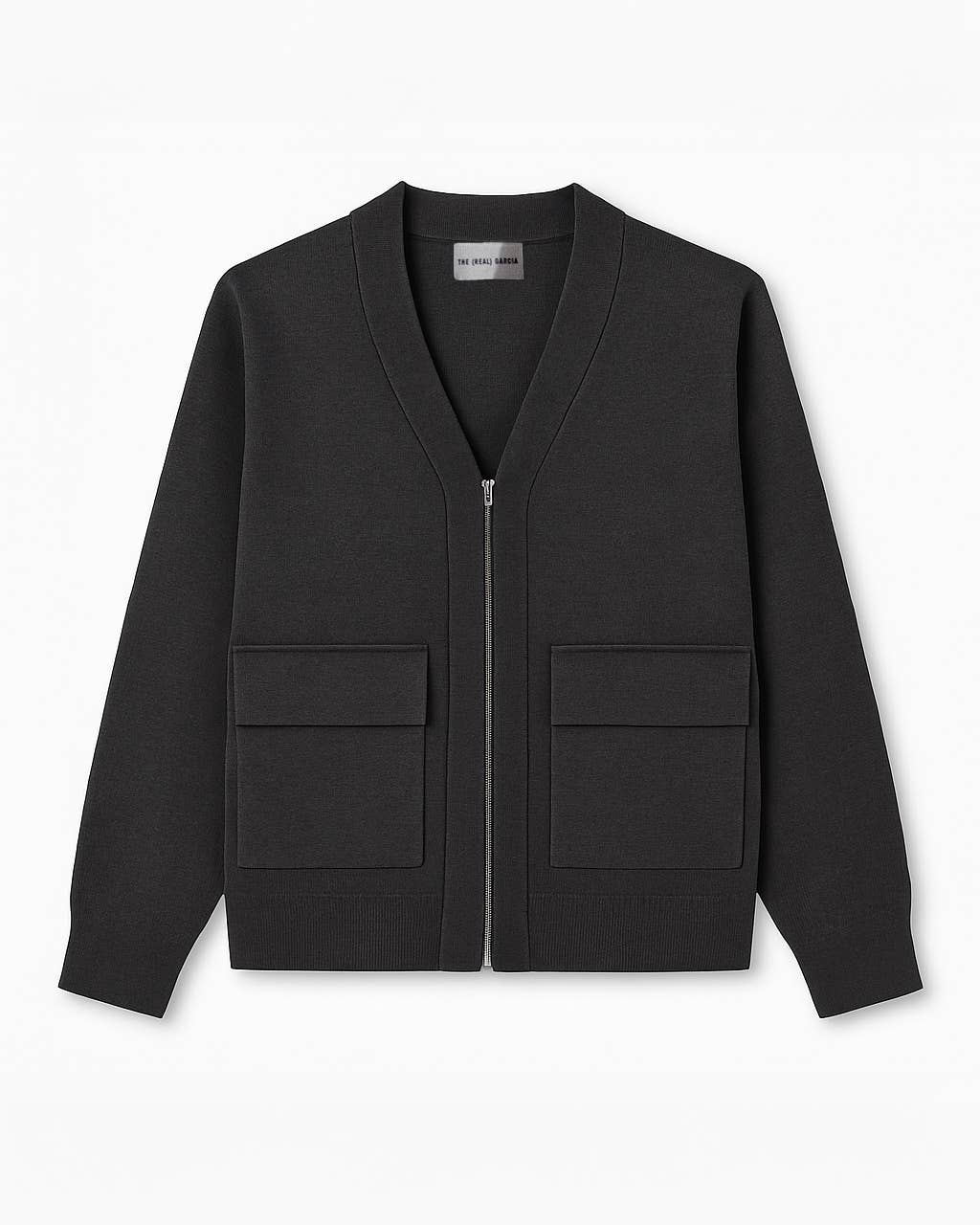 THE (REAL) GARCIA - Wholesale Cardigan – Men's - ZIPPER CARDIGAN DARK GREY