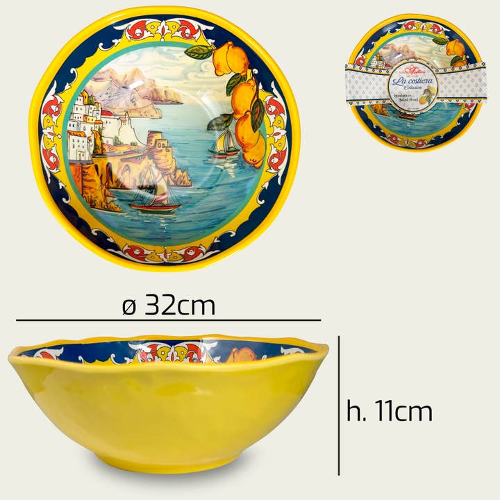 Kom La Costiera Positano In Melamine ø32cm voor wholesale door ARCA ITALY