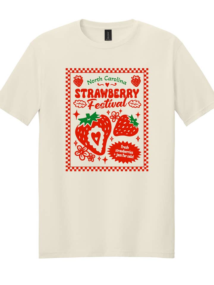 Strawberry Festival Tee for wholesale by Smallest Dad Studio