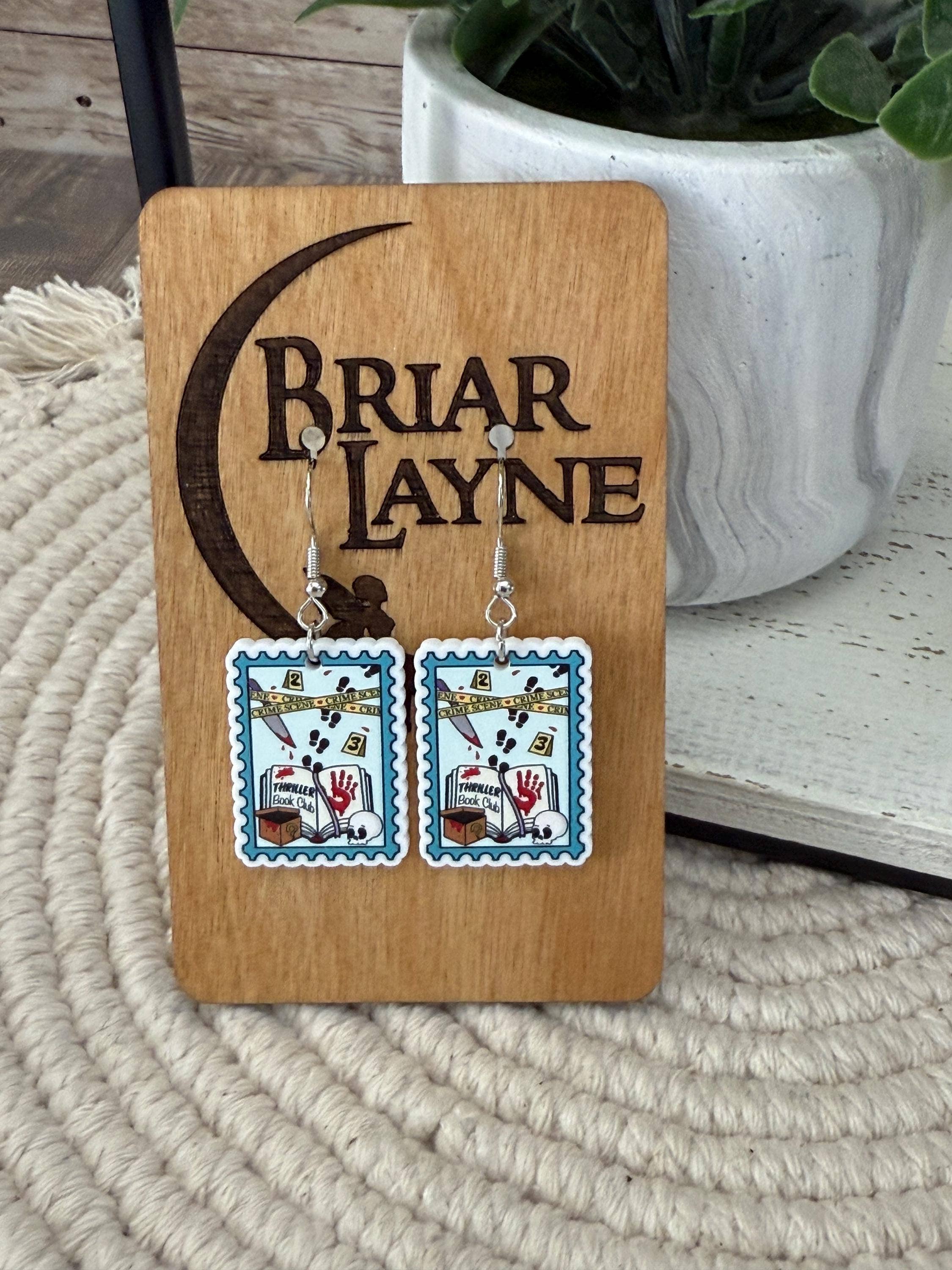 Briar layne - Wholesale Dangle Earrings - True Crime & Mystery Book Club Earrings2