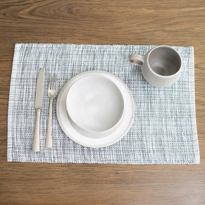 EZ Home Gray Textured Woven Dining Room Table Placemat for wholesale by Howard's