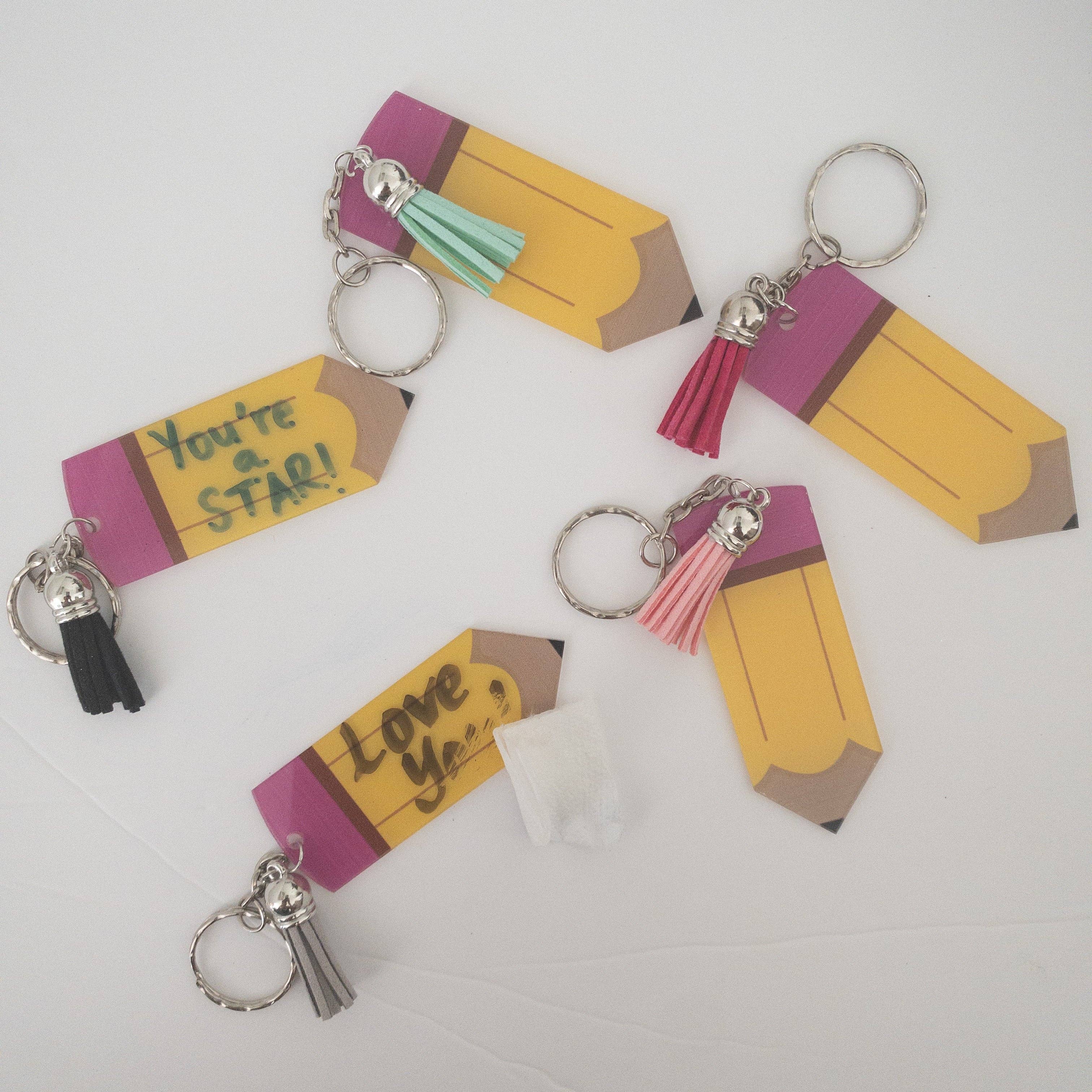 Dash+Roo - Wholesale Keychain - Kids - Blank Acrylic Pencil Keychain10