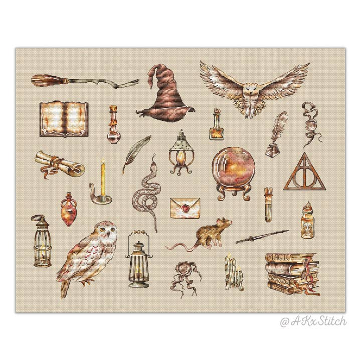 Harry Potter Sampler Cross Stitch Kit for wholesale by AKxStitch