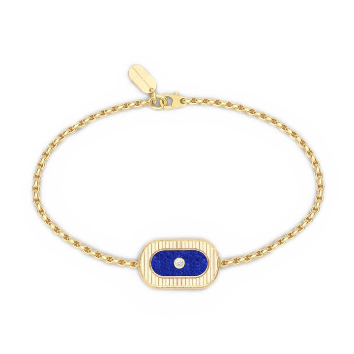 LAPIS LAZULI & DIAMOND Talisman Bracelet for wholesale by MARCELLO RICCIO