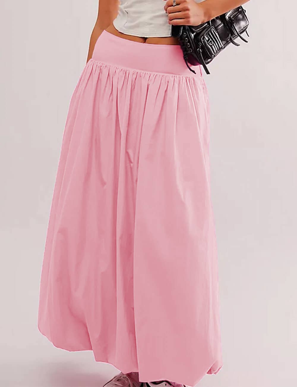 Sweetkama – Großhandel Rock – Damen – Einfarbiger Damenrock mit weitem Bund SKS51013