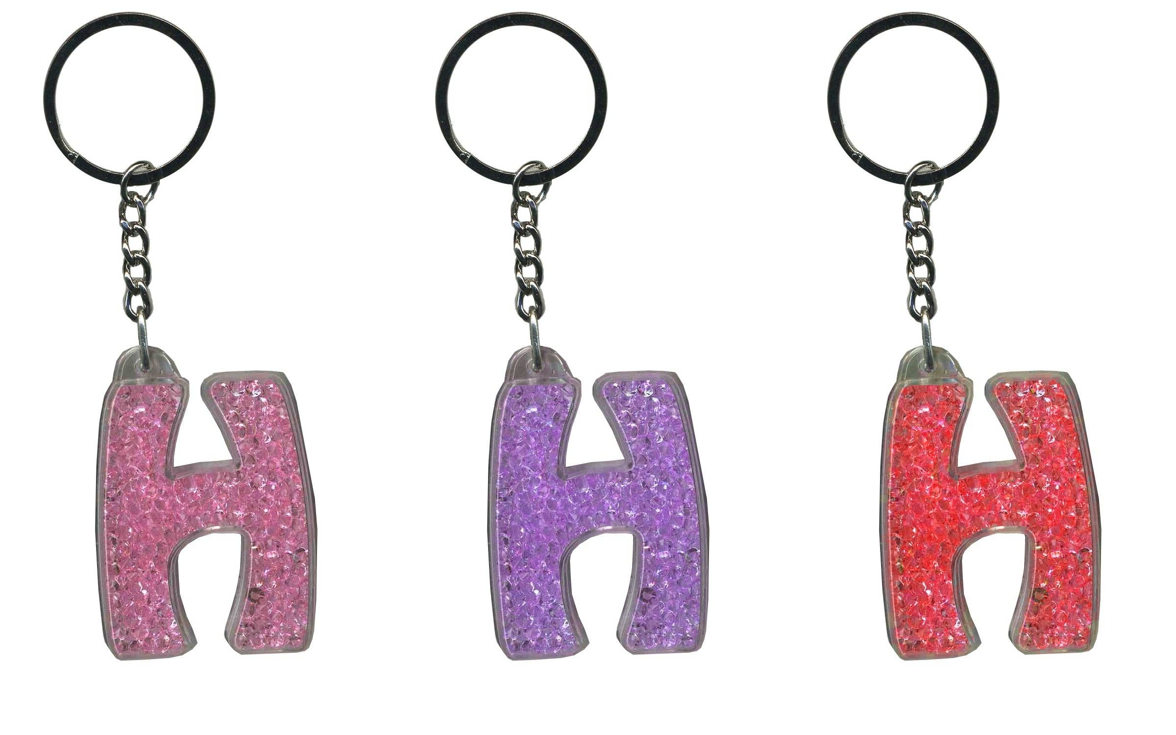 Instant Gifts International – wholesale Keychain – Women's – Itzy Glitzy Keyrings - Initial Letters7
