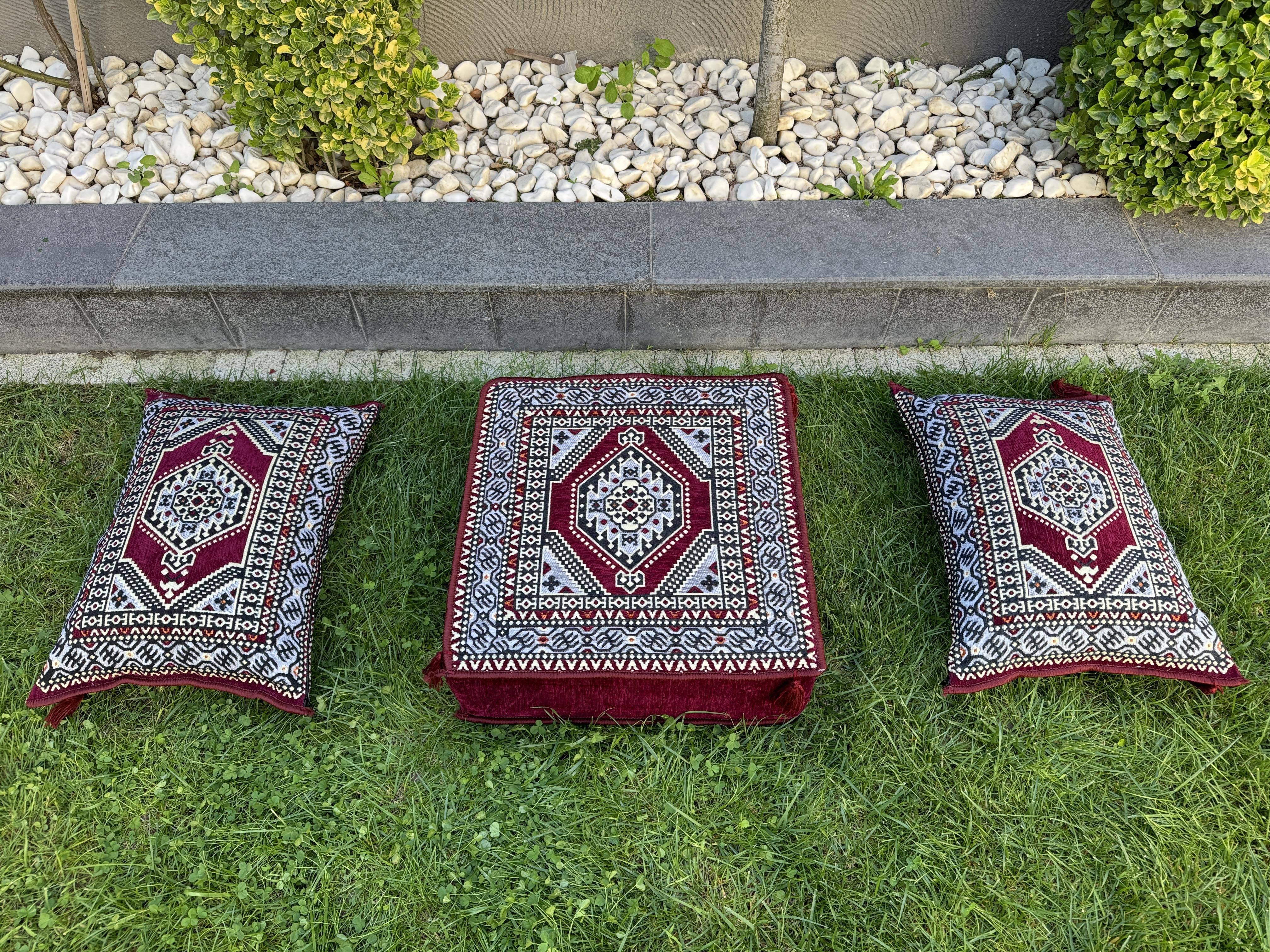 The Loom Wholesale – Engroshandel Sofa – Håndlavet Gulv Siddesofa Sæt - Traditionel Ottoman6