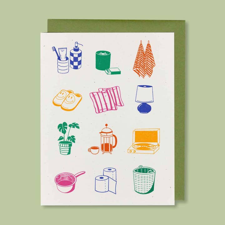 Home Essentials Greeting Card for wholesale by hey ✿ sooj