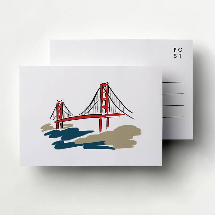 Golden Gate-bron San Francisco Bay Area vykort för wholesale av Annie Montgomery Design