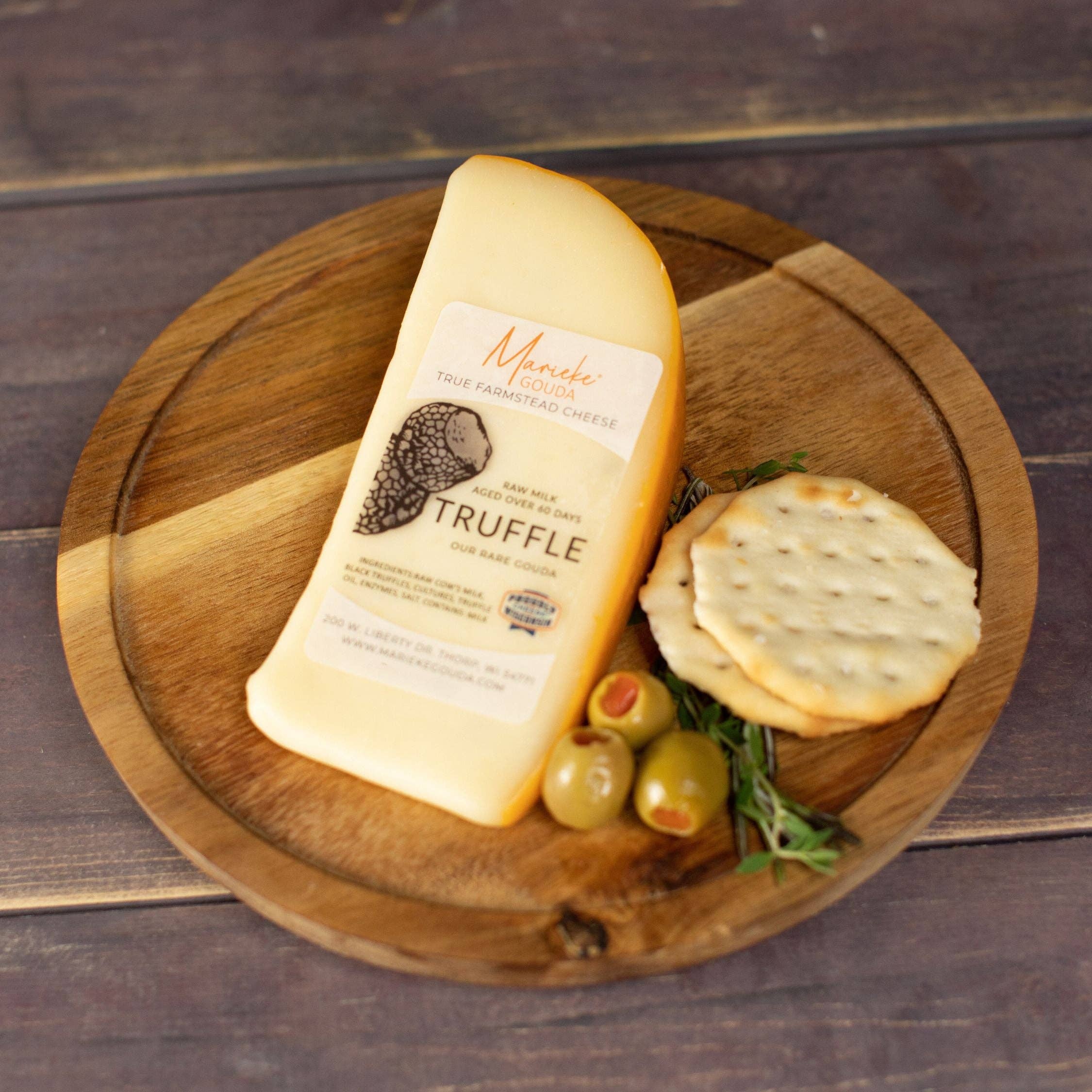 Marieke Gouda - Wholesale Cheese - Truffle Gouda, 4lb Pre-Cut Case - Marieke® Gouda