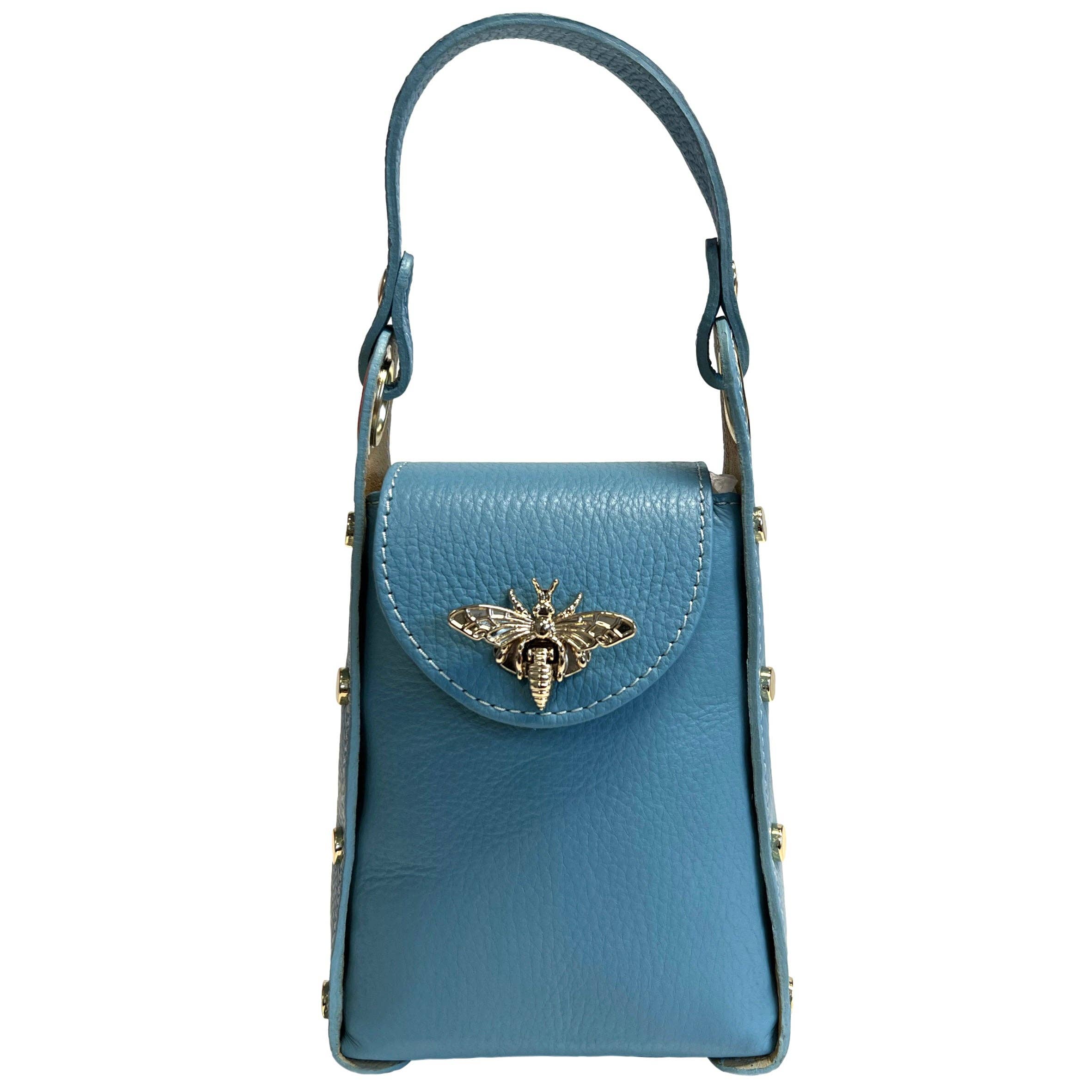 MODARNO - Wholesale Top Handle Bag - Women's - Modarno mini bag in genuine leather dollar with bee-shaped l22