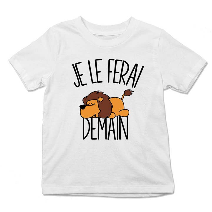 Camiseta Leo Kids | I'll Do It Tomorrow | Colección Bodies Cute Funny Animals para venta al por mayor de Planetee