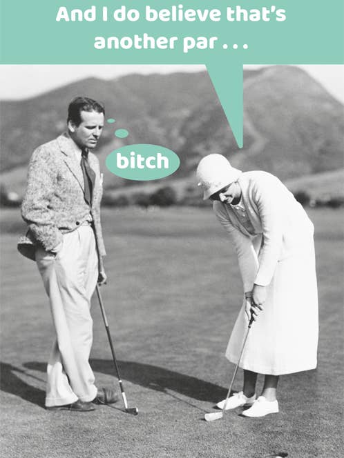 Funny greeting card - Another par for wholesale by Comedy Card Company