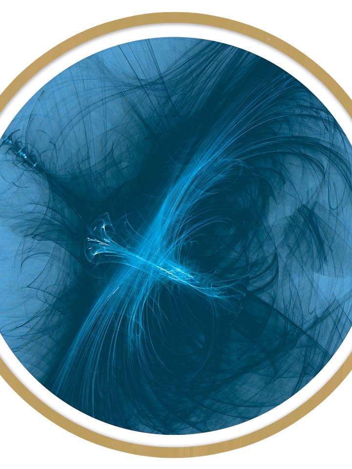 Art mural rond Blue Symphony pour la vente par Gonz.Art