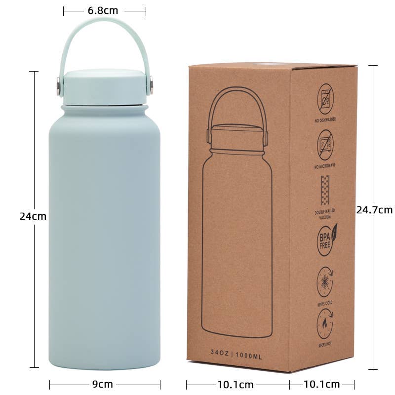 Candles Meta - Wholesale Water Bottle - 1L Capacity Sports Outdoors Vacuum Stainless Steel Tumbler7