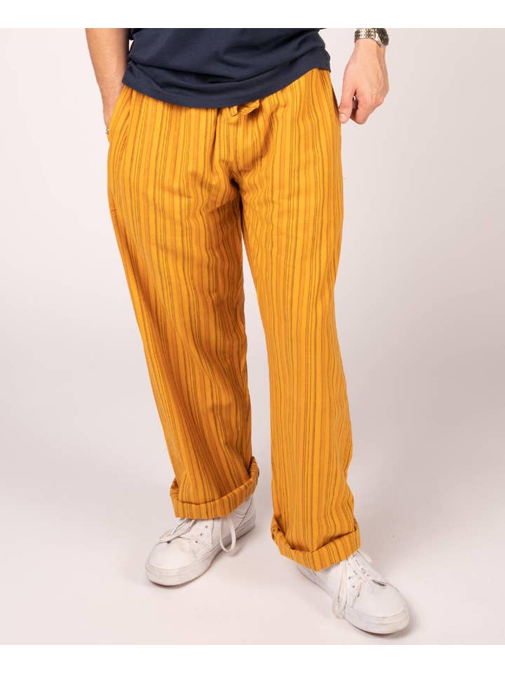 Soul Flower – wholesale Trousers – Unisex – Striped Hippie Lounge Pants - Pineapple Express