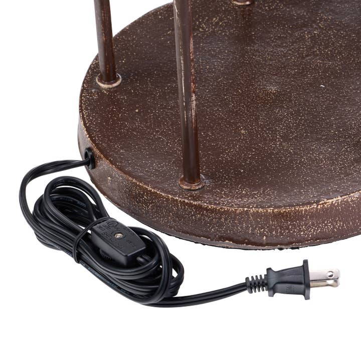 River of Goods - Vente Lampes d'appoint/de bureau - Lampe de table avec base en bronze de 19,5" H et abat-jours blancs Calla Lily10