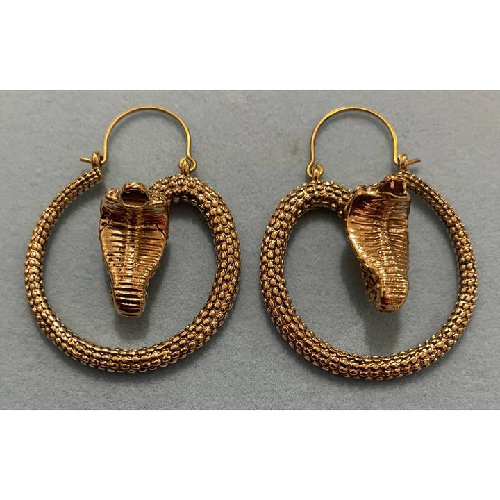 The Curator - Wholesale Hoop Earrings - Brass Cobra Hoop0