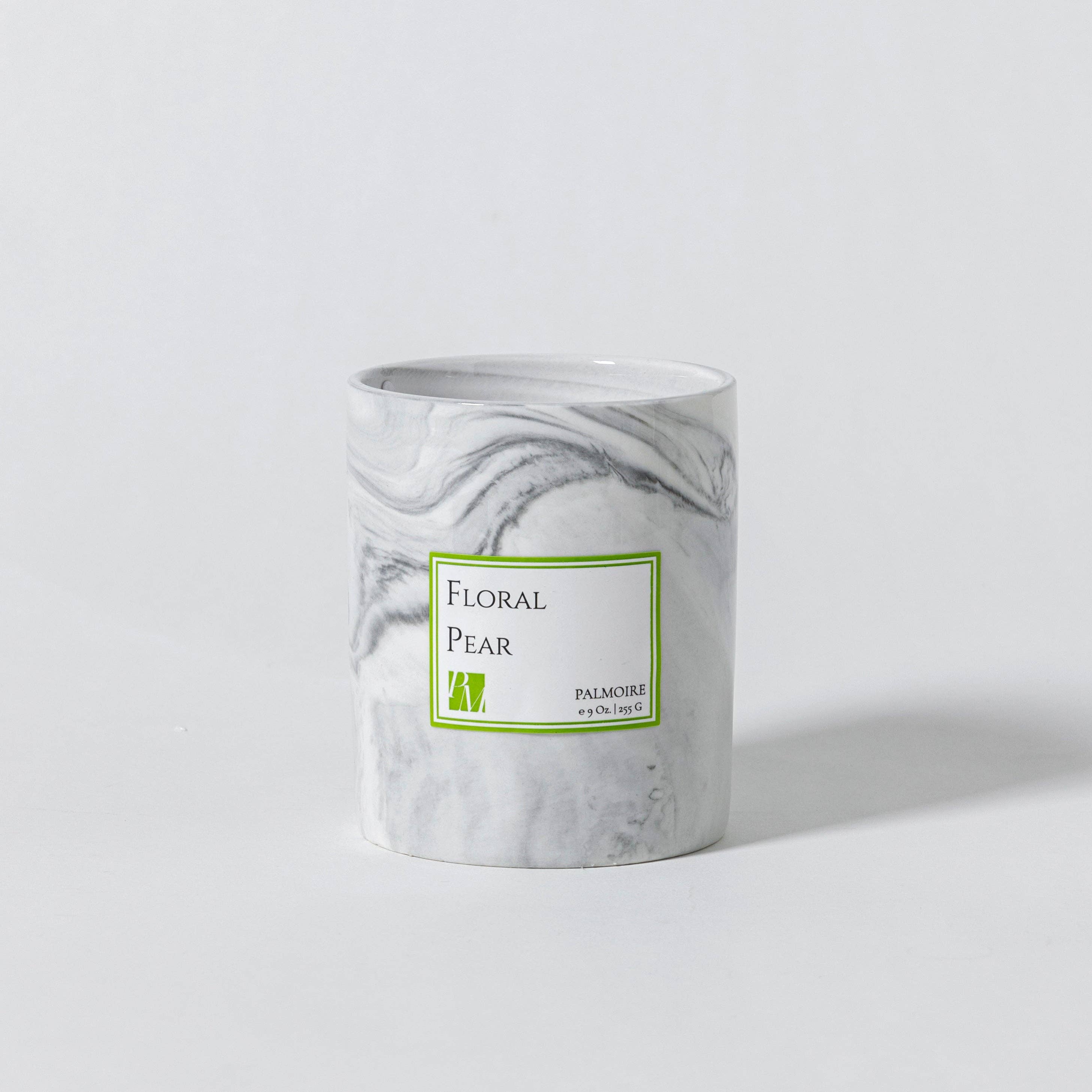Palmoire Home Fragrance - Vente Bougie en bocal - Bougie en cire de soja parfum poire florale 255 g [poire/rose/ambre]1