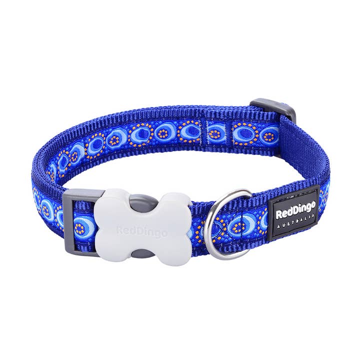 Collier pour chien Bucklebone Cosmos bleu foncé pour la vente par Red Dingo Australia