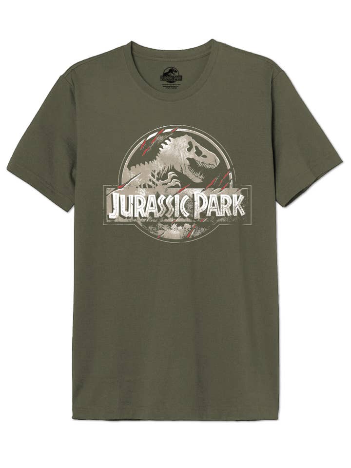 Nero Maglietta Jurassic Park - Logo classico incrinato in vendita all'ingrosso su Faire