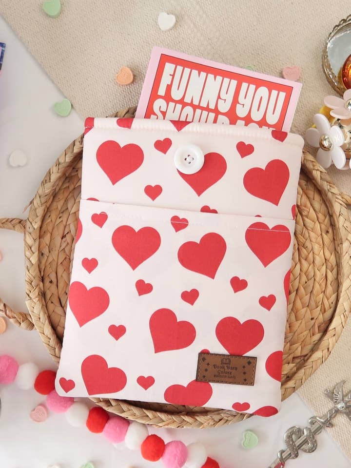 Hearts Book Sleeve for wholesale by Book Barn Galore