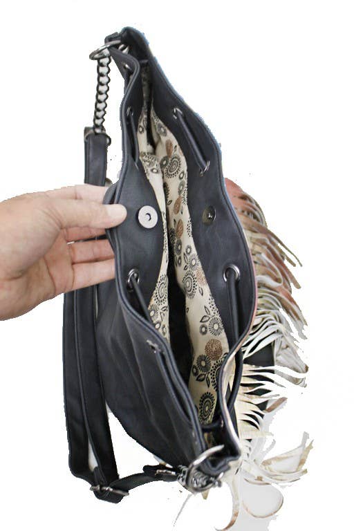 Cap Zone – bolsa tiracolo - Mulher por atacado – Saco Vibe Vibe de Franjas American Eagle Vintage2