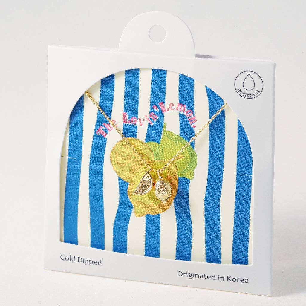 INKI STUDIO - Wholesale Pendant/Charm Necklace - Zesty Lemon Drop, Necklace0