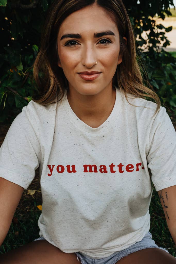 Crowned Free - Wholesale Screen Printed T-Shirt - Women's - You Matter Tee1
