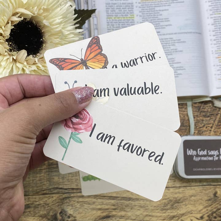 Who God says I am Kids Bible Verse Cards in Tin for wholesale by Dear Bold Believer